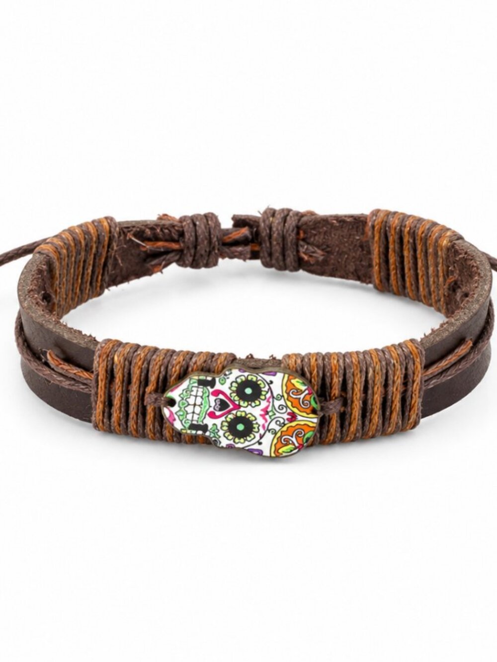 Handmade Leather Bracelet Adjustable Boho Nature Artisan Jewelry Canada NWT